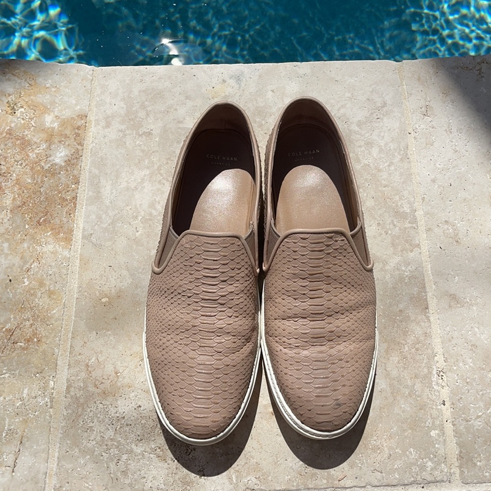 Cole Haan Bowie Slip-On Leather Sneakers.